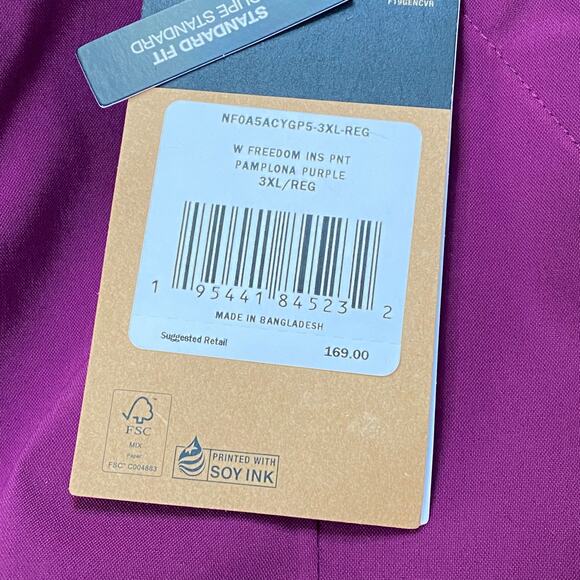 NEW North Face Freedom Insulated Snow Pants Womens Plus Size 3X Dark Purple $169 - Picture 5 of 7